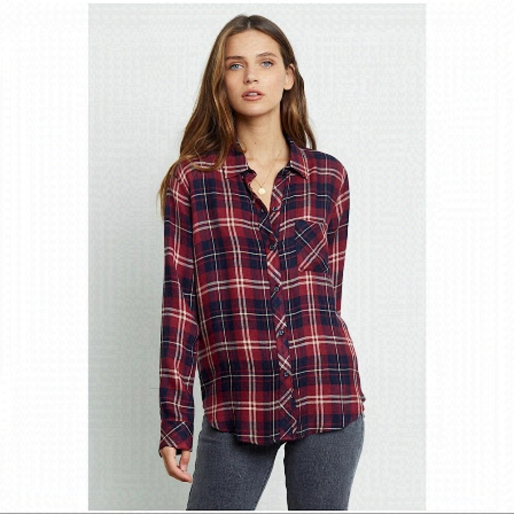 Rails - Button Plaid Down
